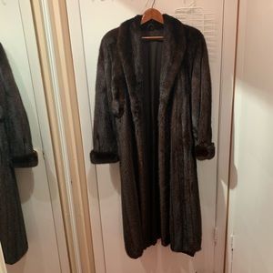 Natural Mahogany Mink Long Coat